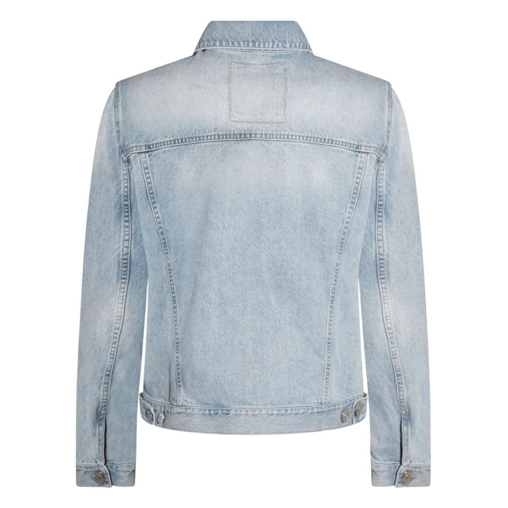 BRUNELLO CUCINELLI Lichte Denim Jas met 4 Zakken Blue Heren