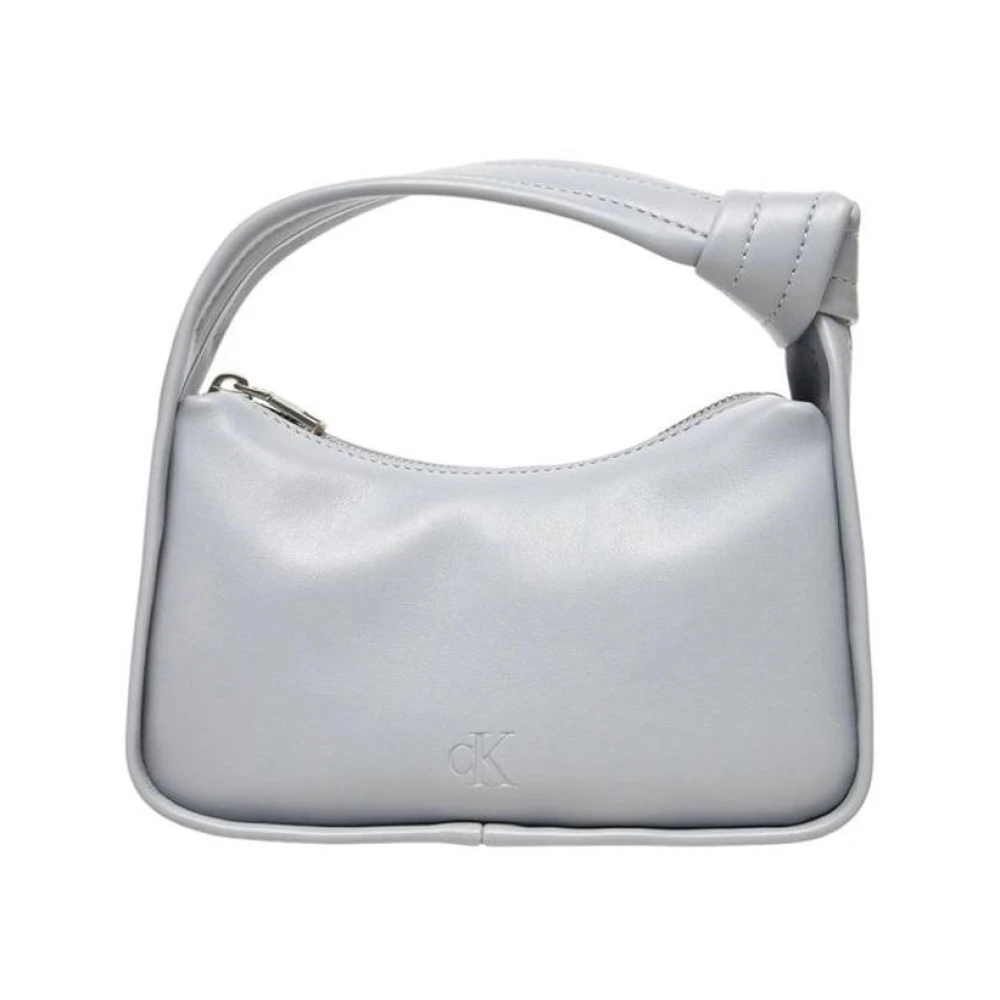Calvin Klein Mini Blok Handtas met Knoopdetail Gray Dames