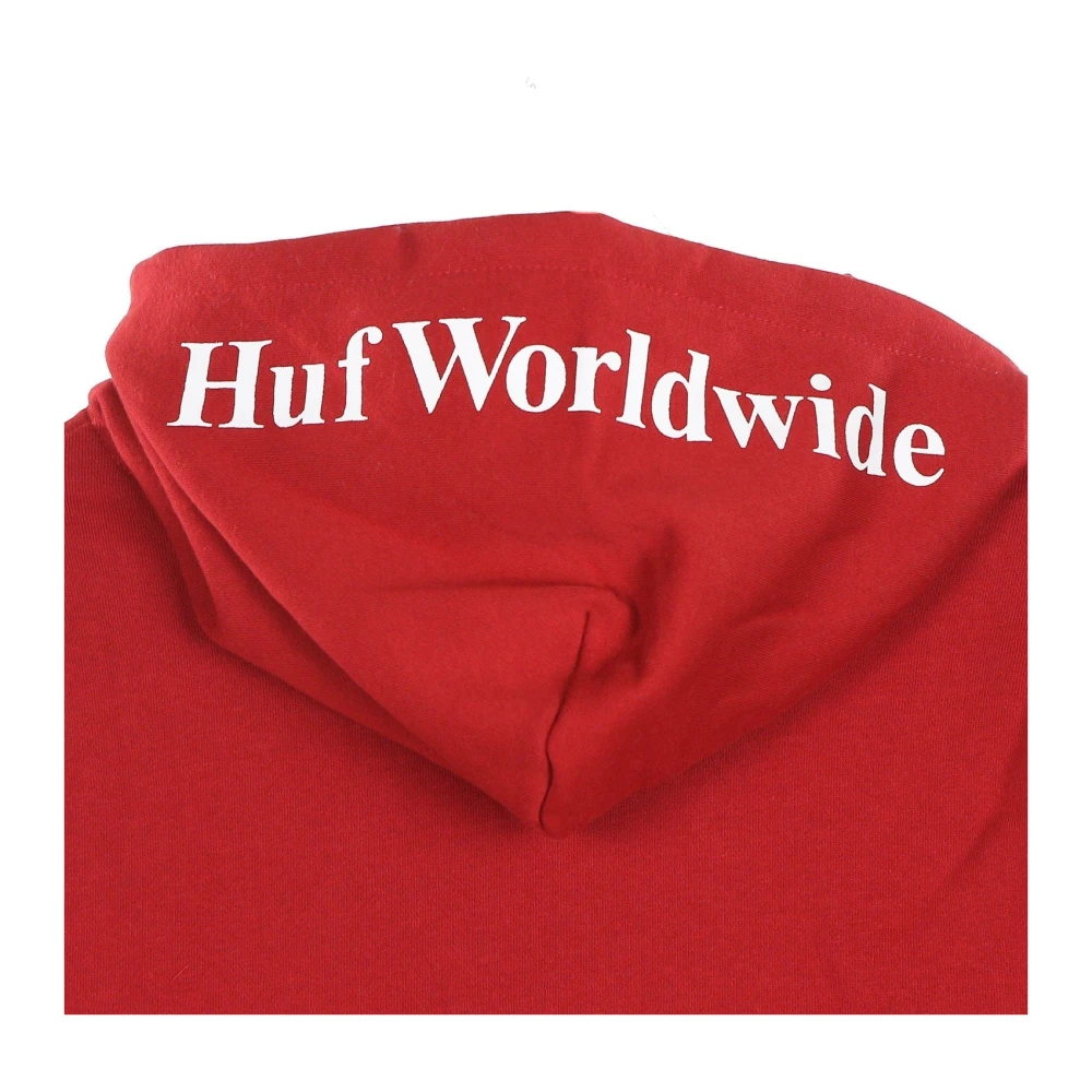 HUF Rode Box Logo Hoodie Red Heren