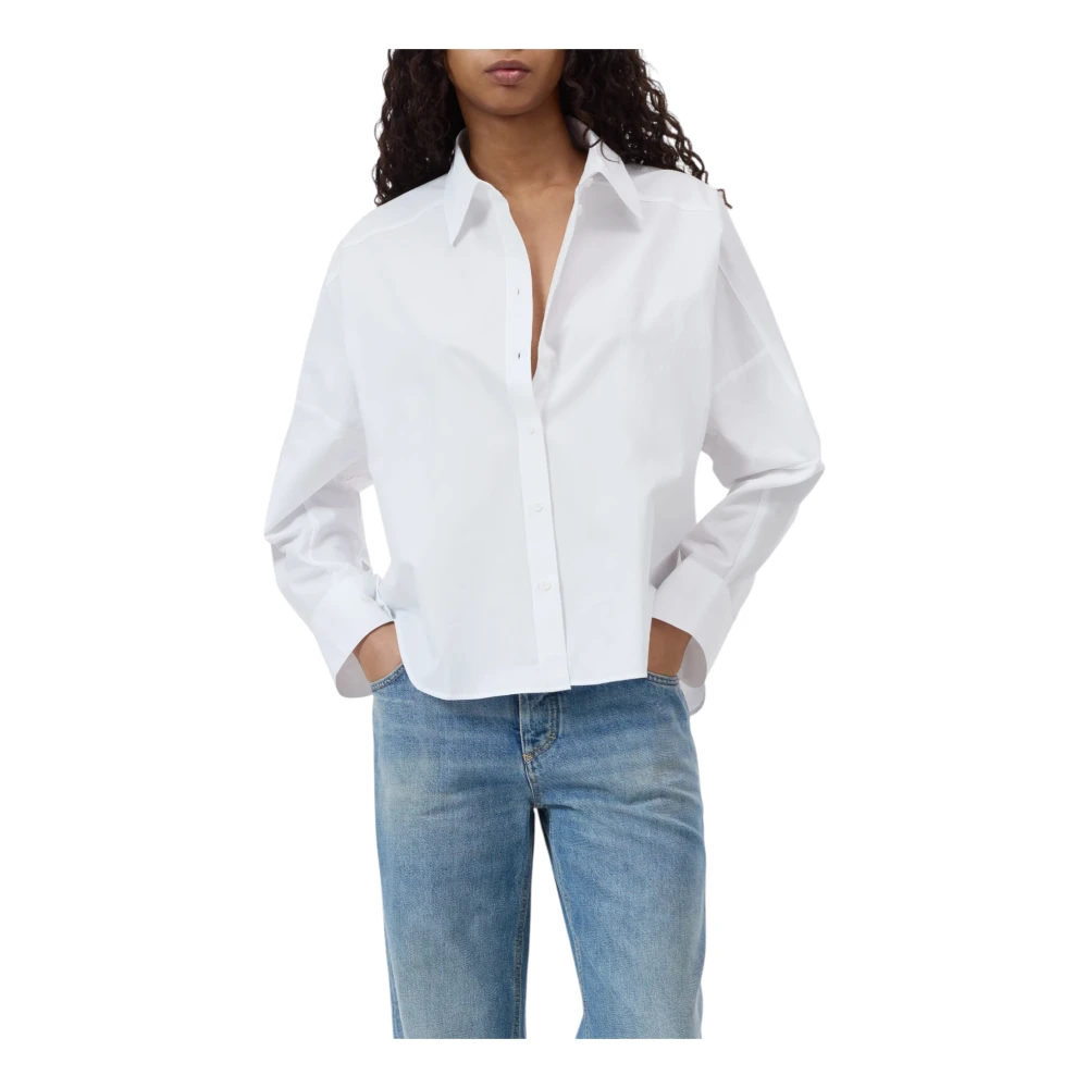 Closed Women's White Shirts, M, Gathered Shirt