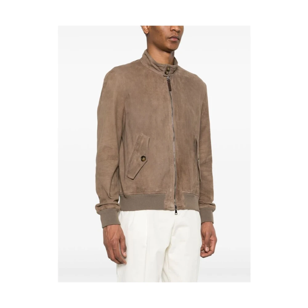 Canali Bomber Jackets Brown Heren