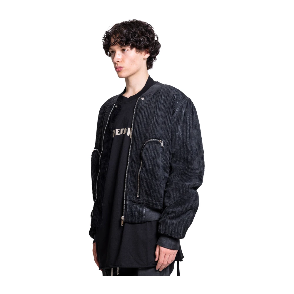 Rick Owens Bauhaus Flight Zwarte Jas Black Heren