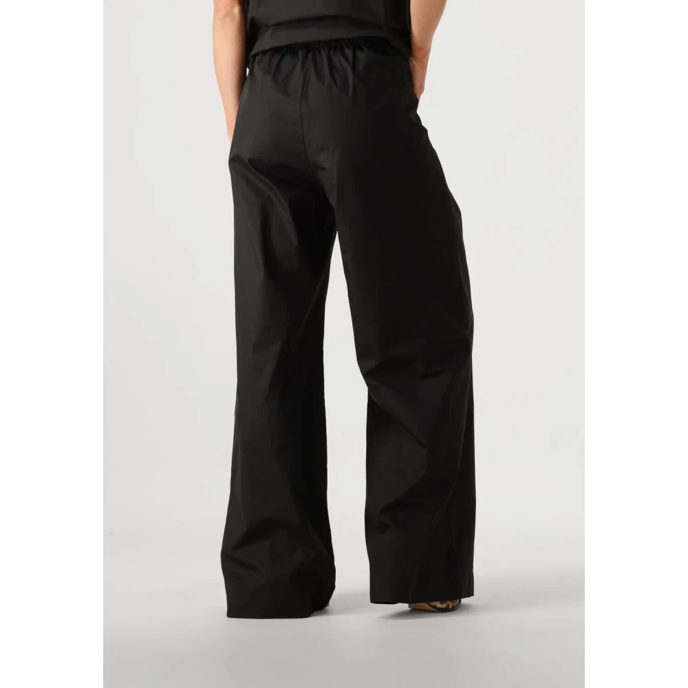 By-Bar Zwarte Poplin Broek Veelzijdig en Elegant Black Dames