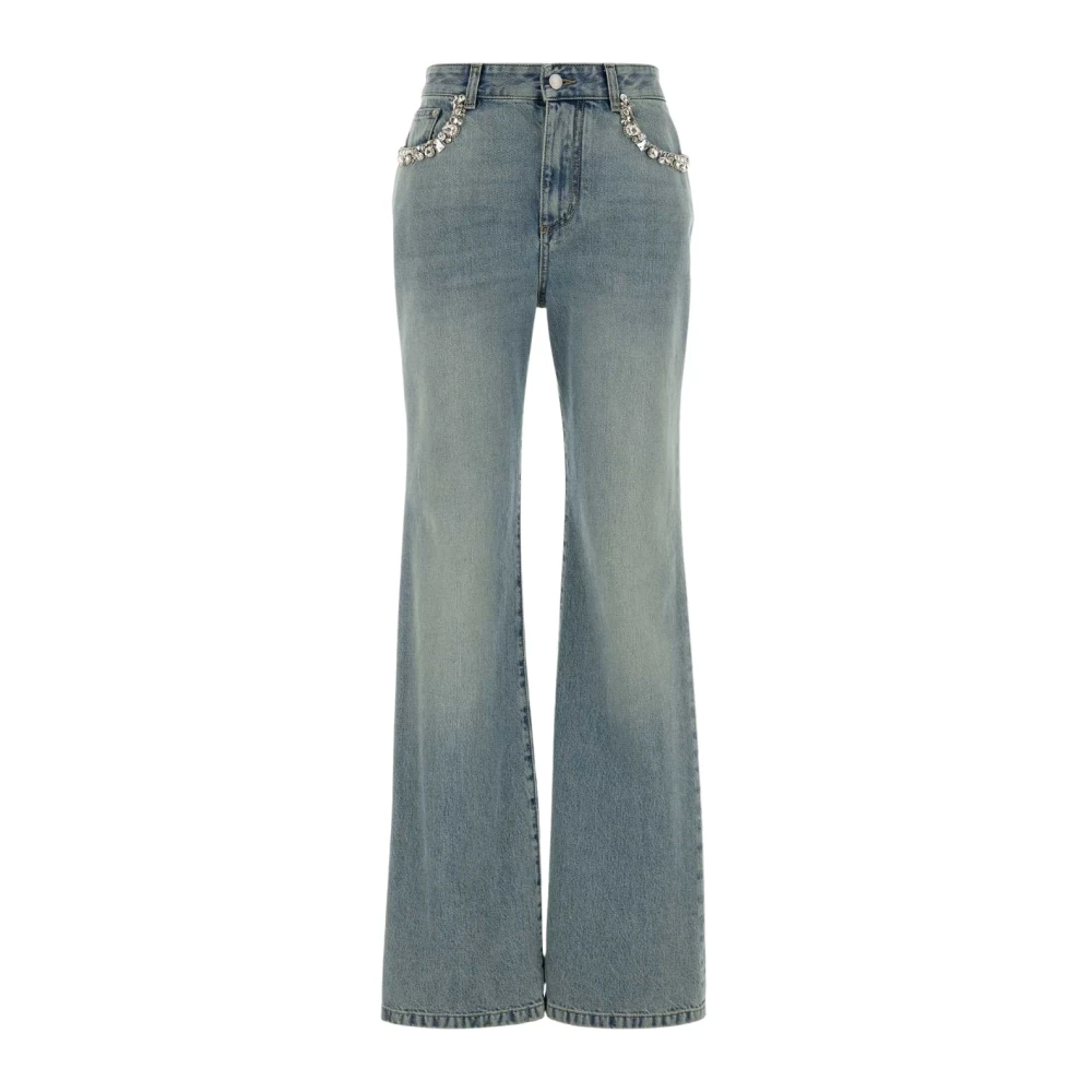 Alexander Mcqueen Women's Blue Flared Jeans