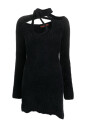 black-knit-crossover-dress