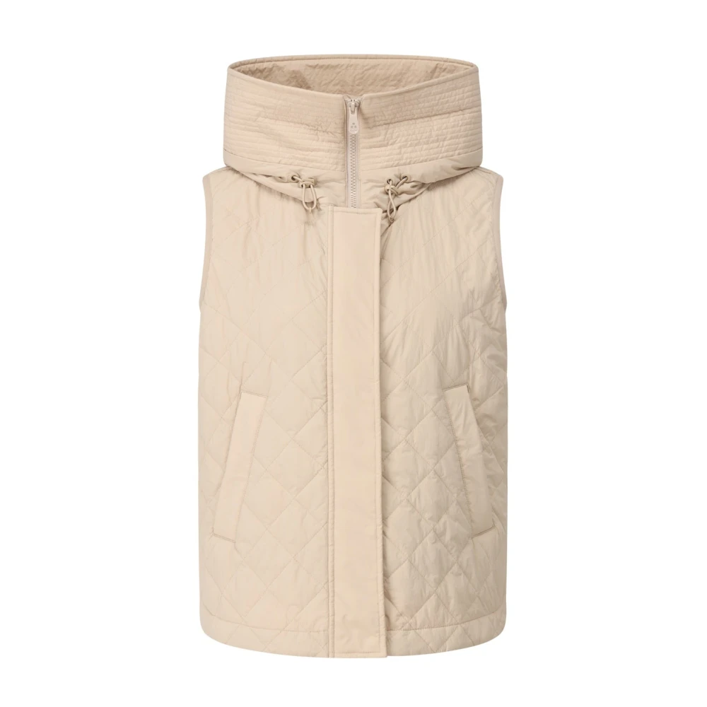 Peuterey Sportieve Gewatteerde Bodywarmer Beige Dames