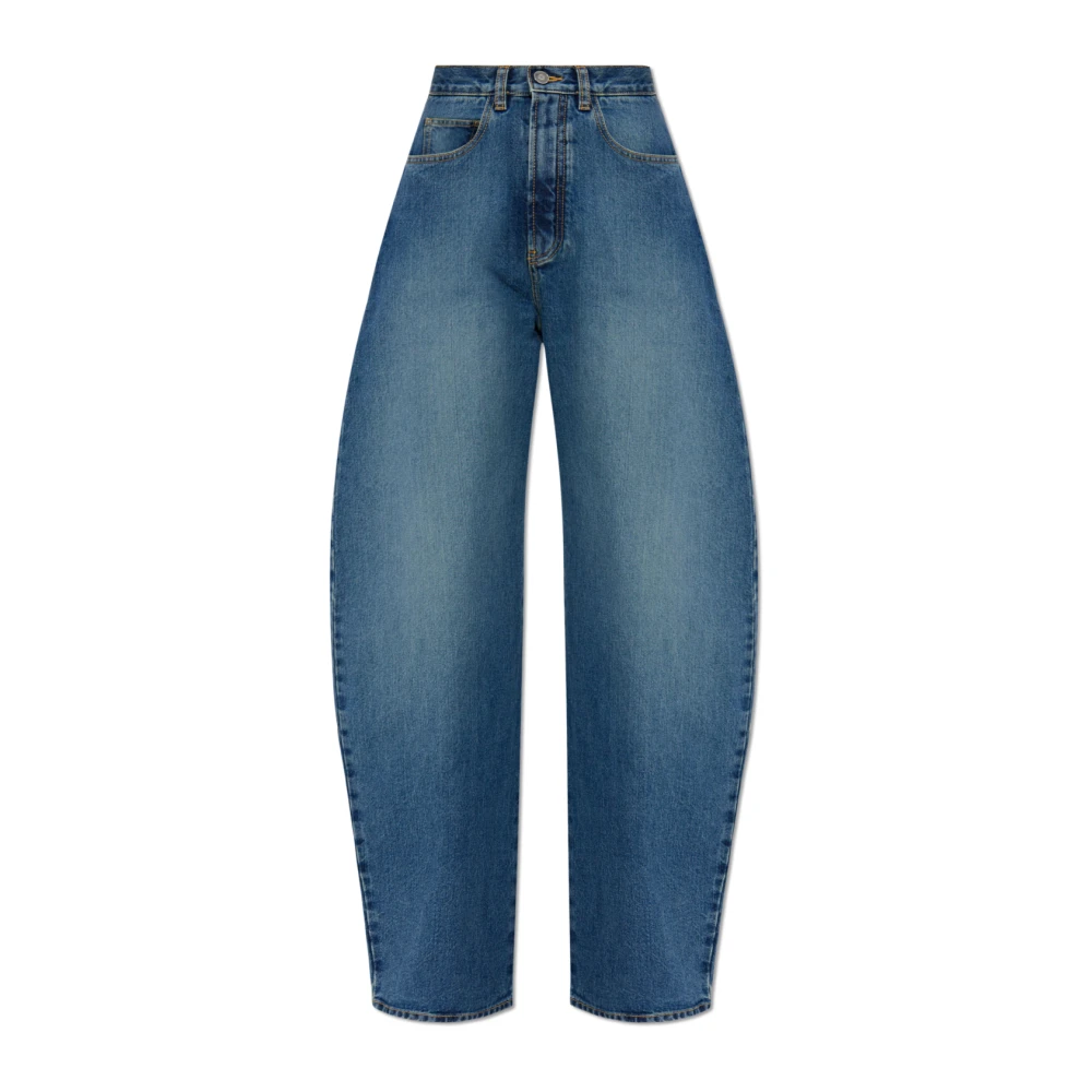 Alaïa Blauwe Broek voor Vrouwen Blue Dames