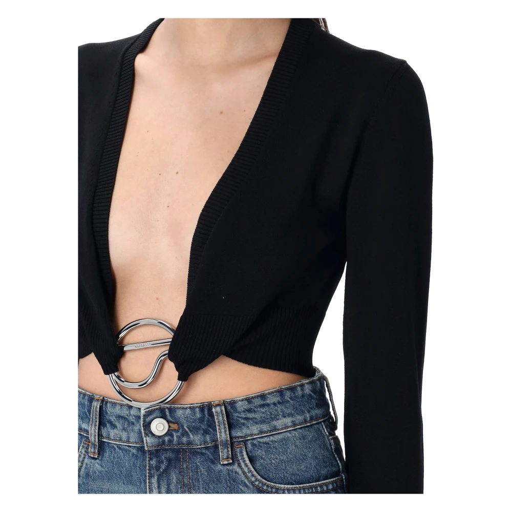 Coperni Gebreide Logo Top Black Dames