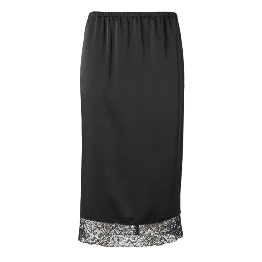 Weekend Max Mara Black Midi Skirts, Female, 2XS, Wkddiorama Skirt
