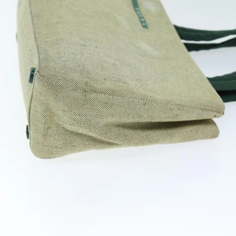 Prada Vintage Pre-owned Canvas handbags Beige Dames