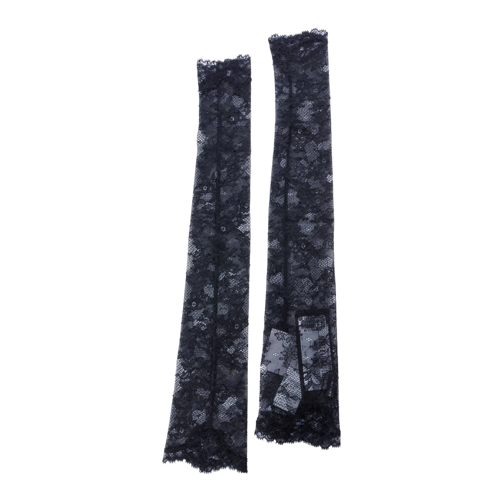 Dolce & Gabbana Elegante Avond Kant Armhandschoenen Black Dames