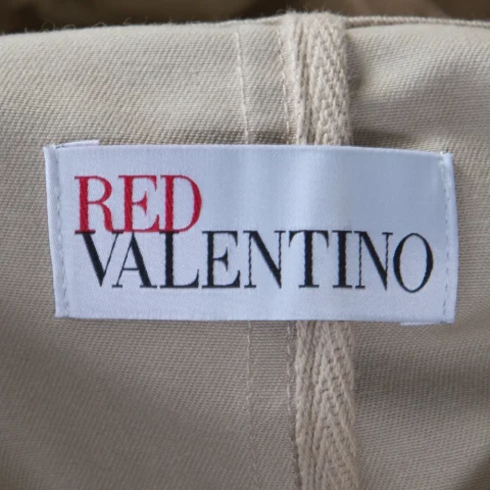 Valentino Vintage Pre-owned Cotton outerwear Beige Dames