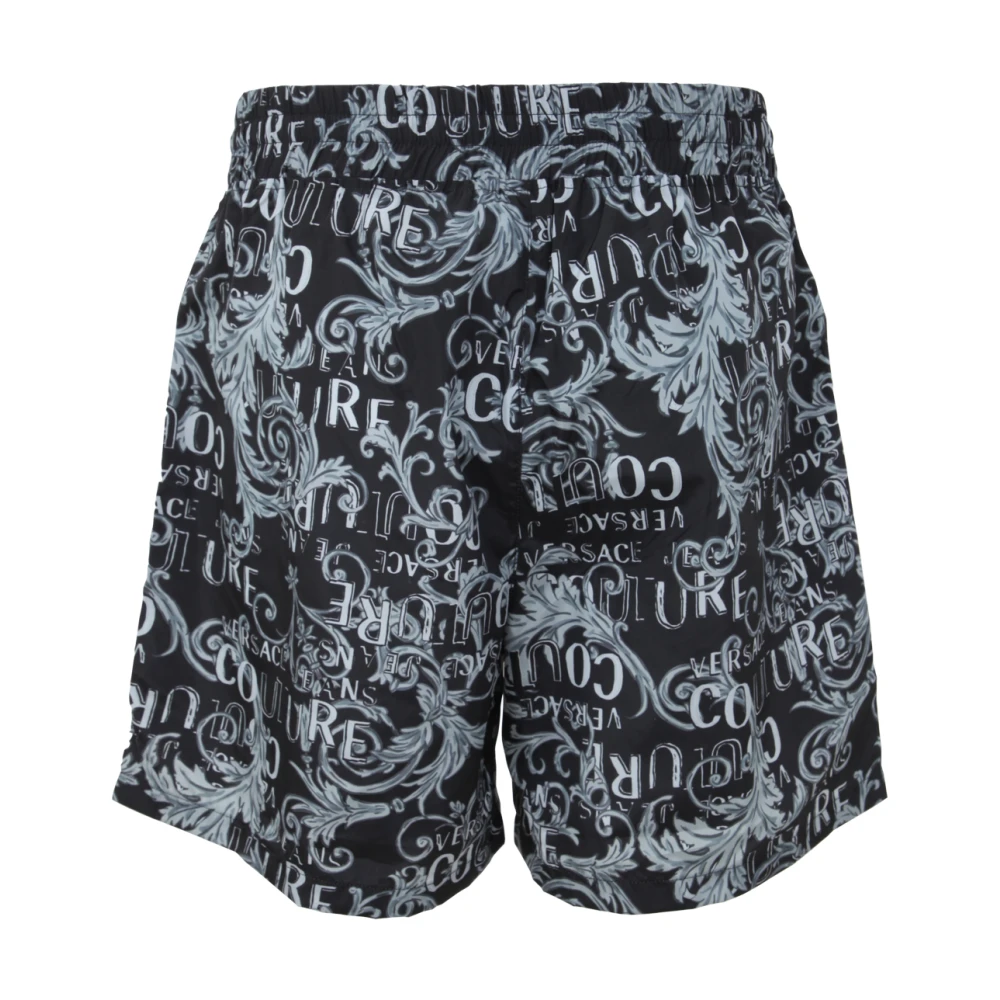 Versace Jeans Couture Luxe Logo Print Shorts Gray Heren