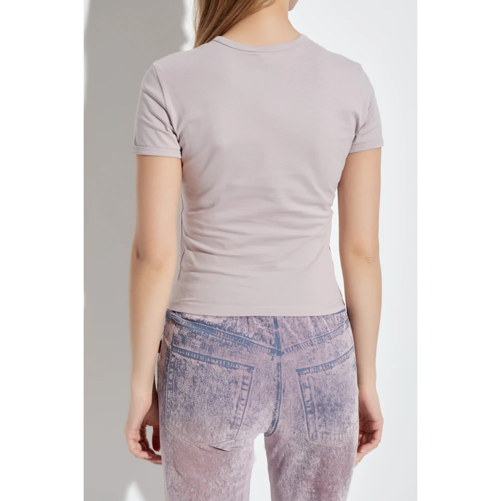 Diesel T-shirt T-Uncutie-Long-D Purple Dames