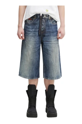 Zip Jean Shorts