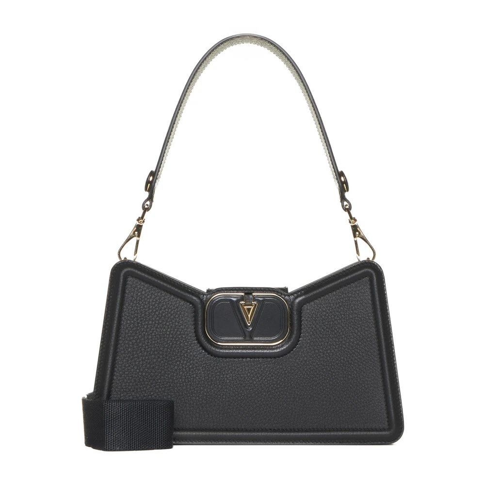 Valentino Garavani Zwarte VLogo Schoudertas Black Dames