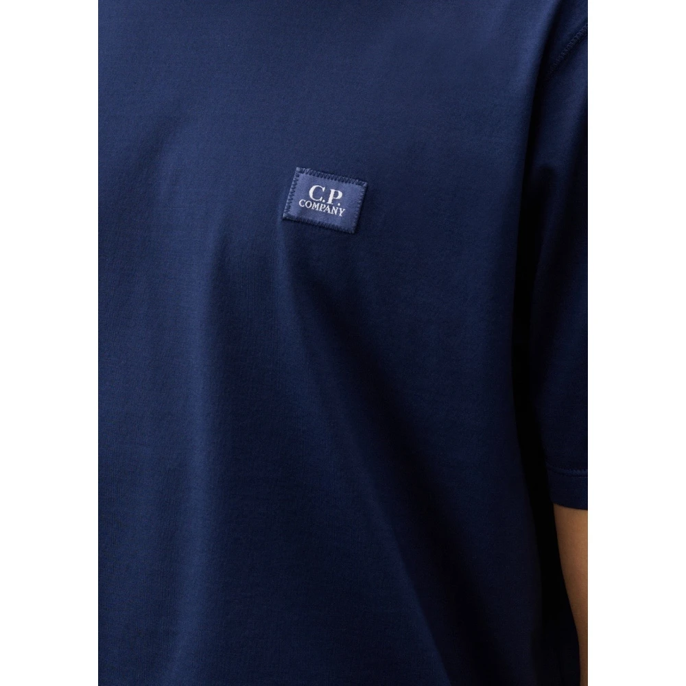 C.P. Company Blauwe Estate T-shirt Lichtgewicht Katoen Blue Heren