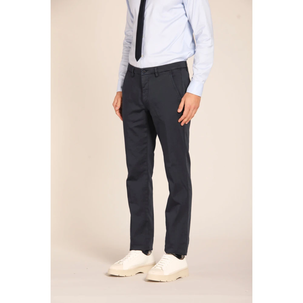 Mason's Slim Fit Reis Chino's Navy Blauw Blue Heren