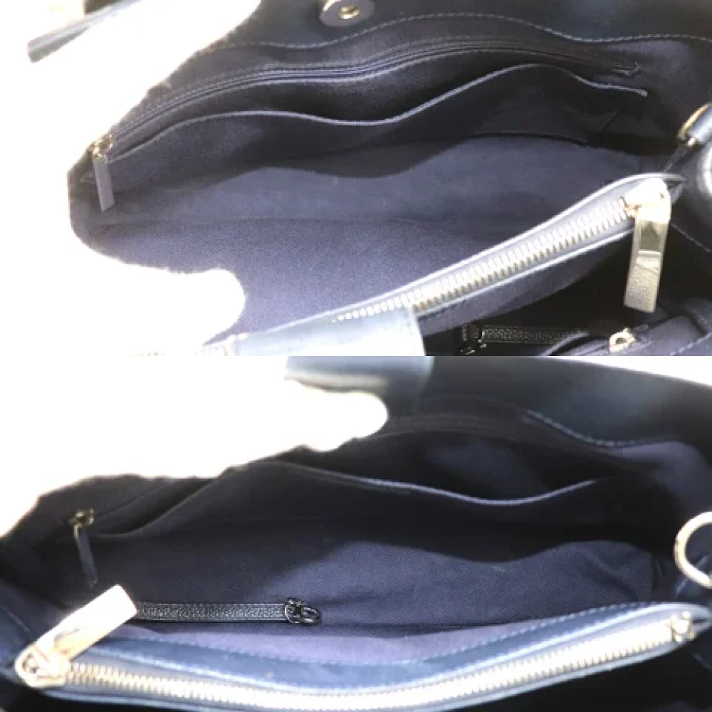 Chanel Vintage Pre-owned Leather chanel-bags Blue Dames