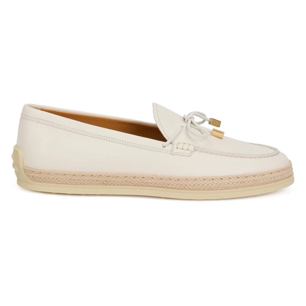 Tod's Women's White Loafers, 6 Uk, Leather Moccasin