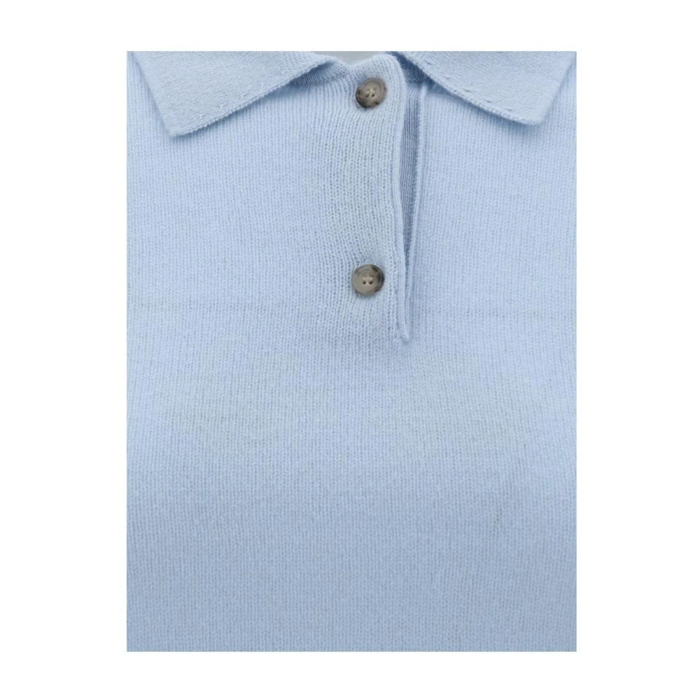allude Kasjmier Polotrui met Klassieke Kraag Blue Dames