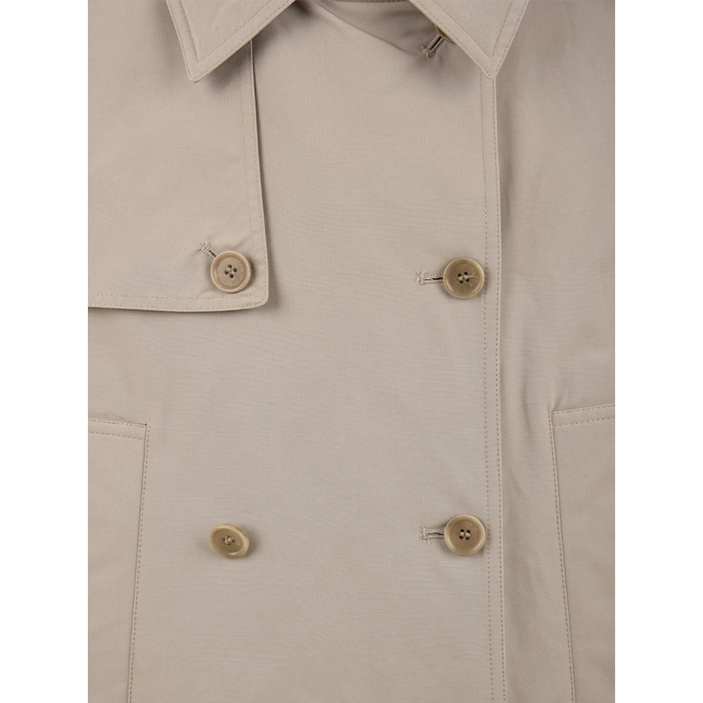 Aspesi Double-Breasted Coat Beige Dames