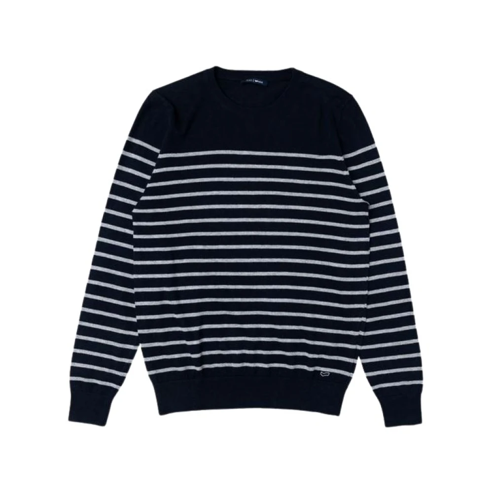 Gas Round-Neck Knit Pullover - Male - Round-Neck Knitwear - Blue - 3XL - Knitwear