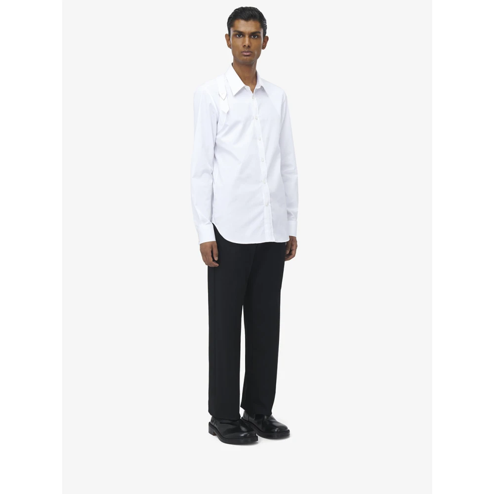 alexander mcqueen Wit Overhemd met Harnas Detail White Heren