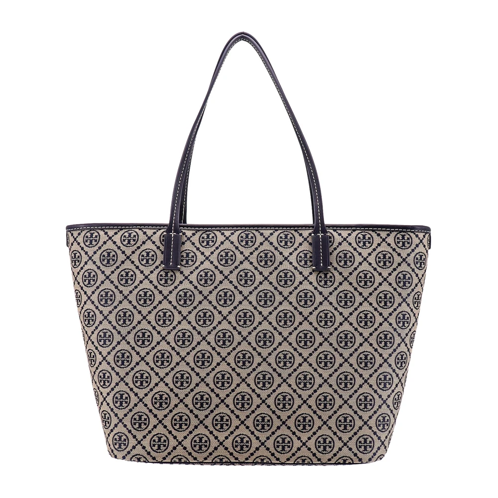 TORY BURCH Beige Schoudertas met Ritssluiting Multicolor Dames