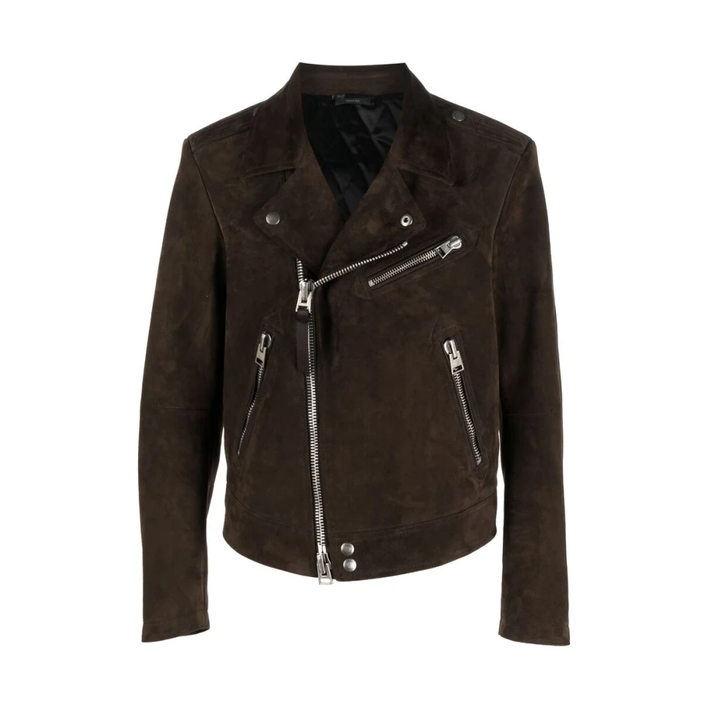 Tom Ford Leather Jackets Brown Heren