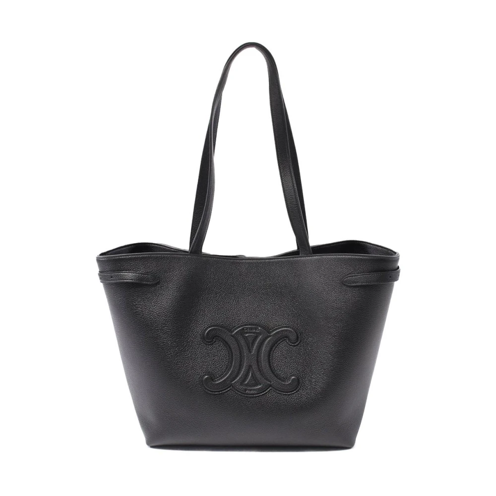 Celine Vintage Women's Black Pre-Owned Leather Tote Bag