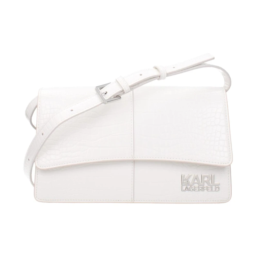 Karl Lagerfeld White Polyethylene Crossbody Bag - Image 2