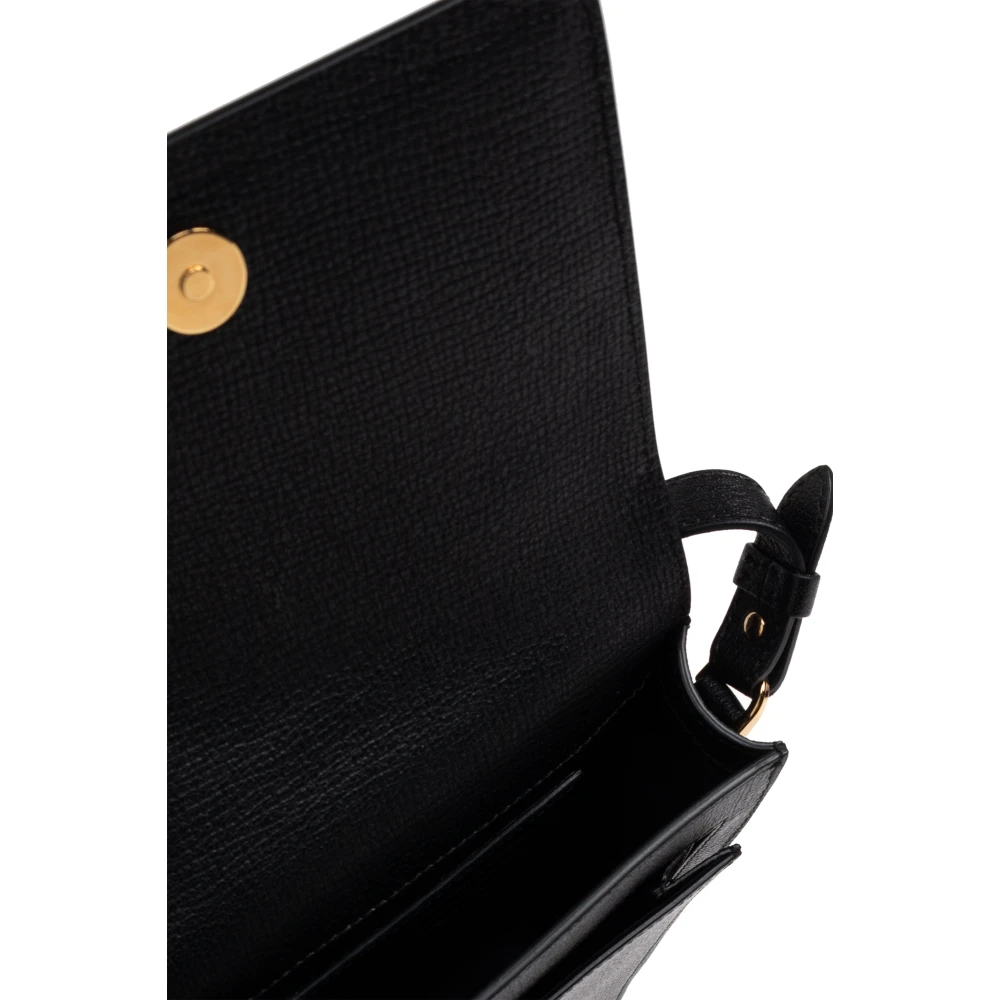 Versace Leren schoudertas Black Heren
