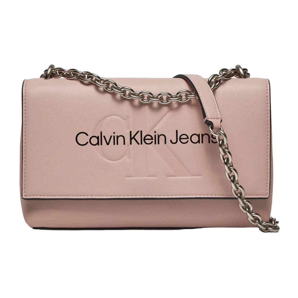 Calvin Klein Jeans Gevormde Flap Omvormbare Tas Pink Dames