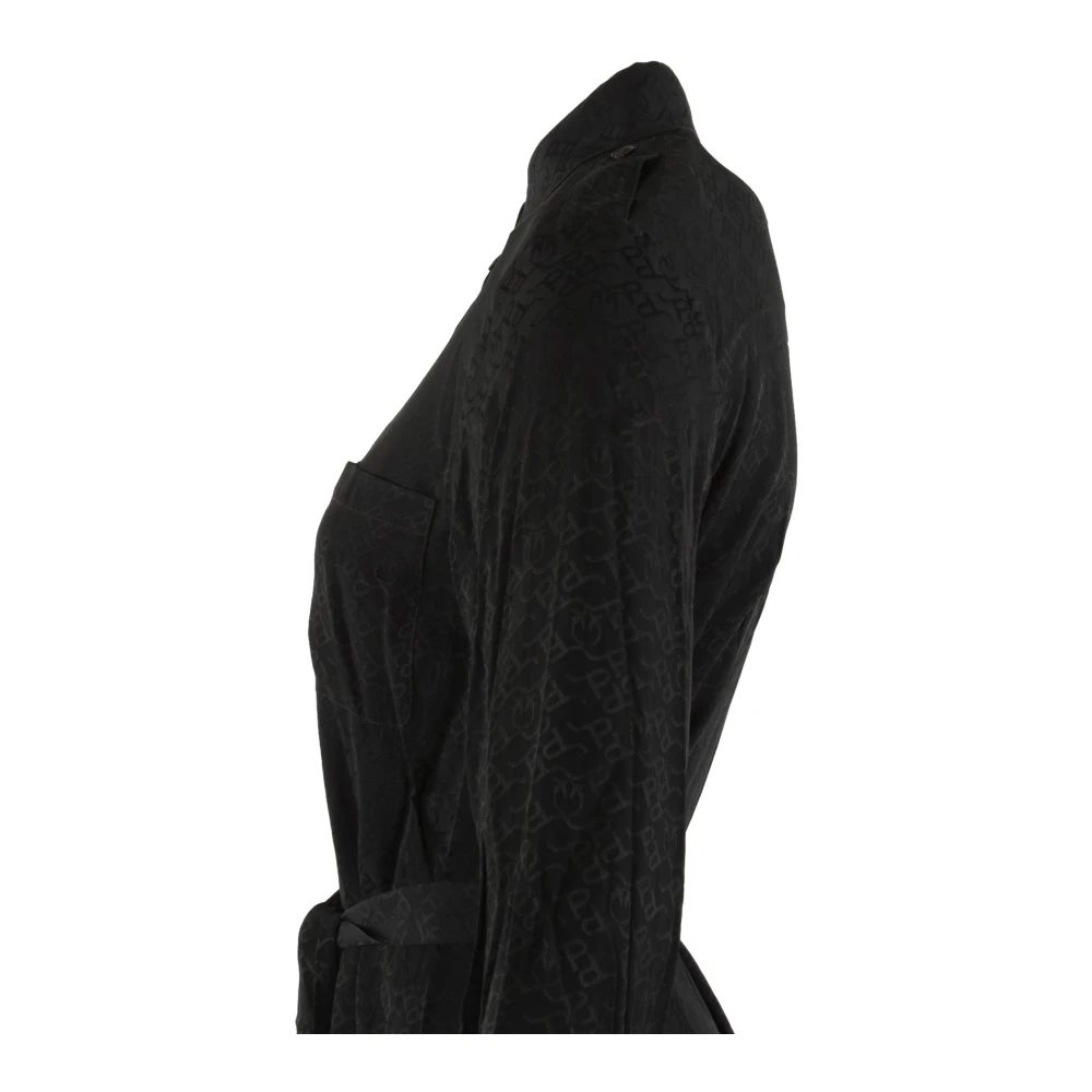 pinko Zwarte Zijden Jurk Black Dames
