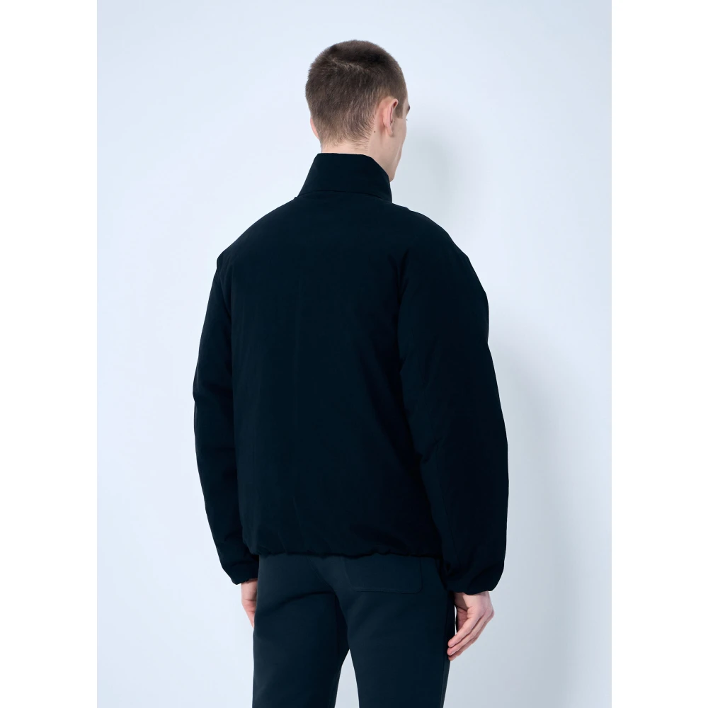 Moncler Matte Finish Donsjack met Logo Black Heren