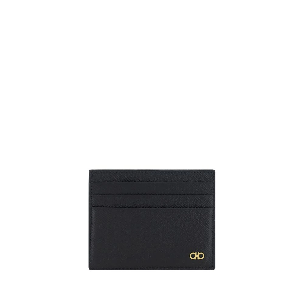 FERRAGAMO | Black leather Gancini credit card holder | Man | PZ - Bild 3