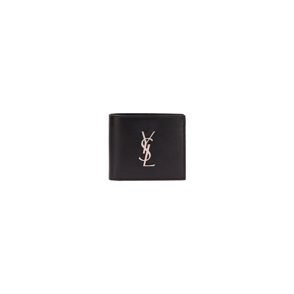 Saint Laurent Men's Black Cassandre East/West Wallet