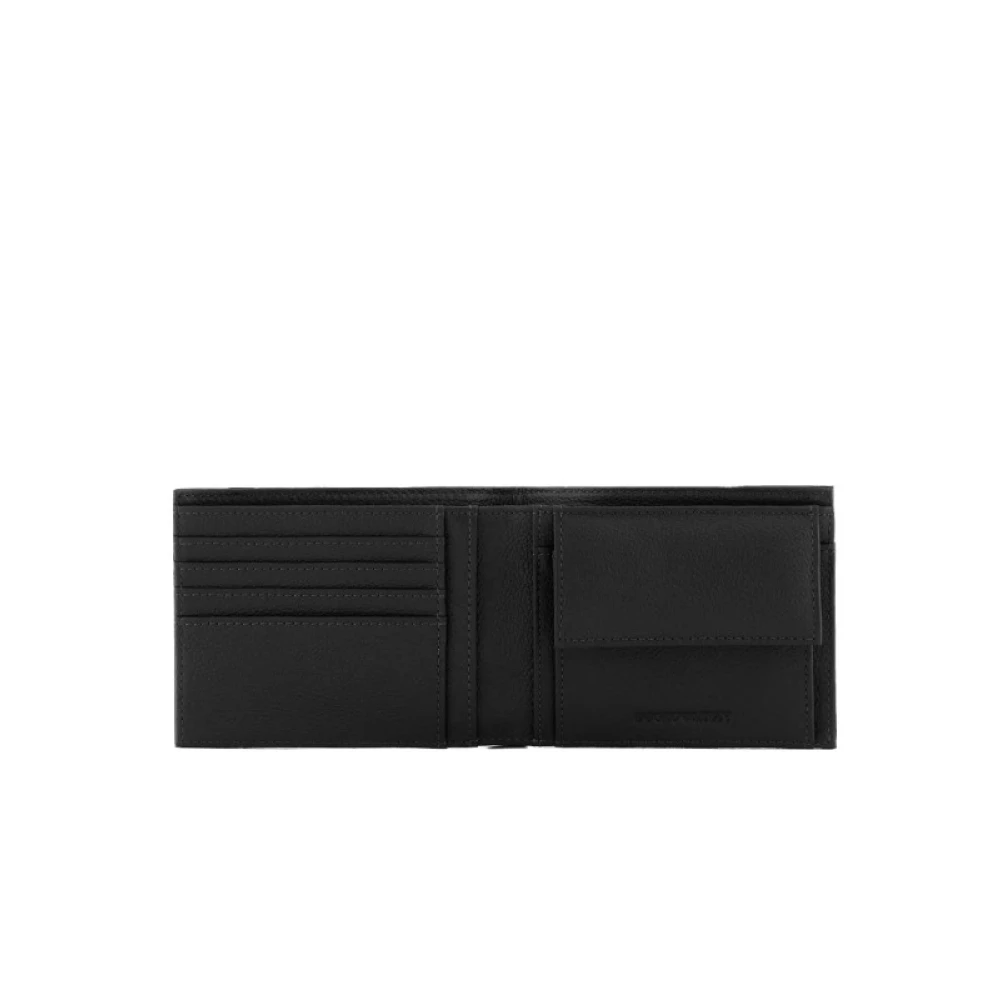 Armani Opvouwbare Portemonnee met Buitenzak Black Heren