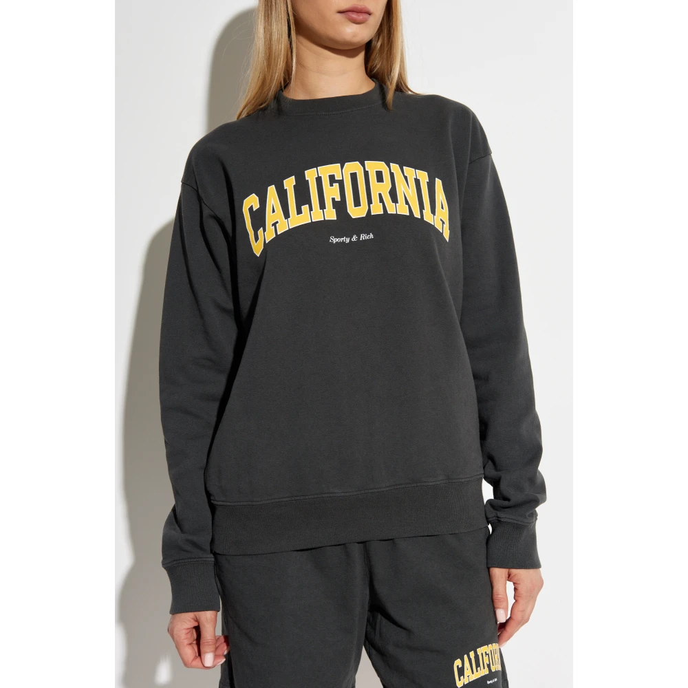 Sporty & Rich Katoenen sweatshirt Gray Unisex