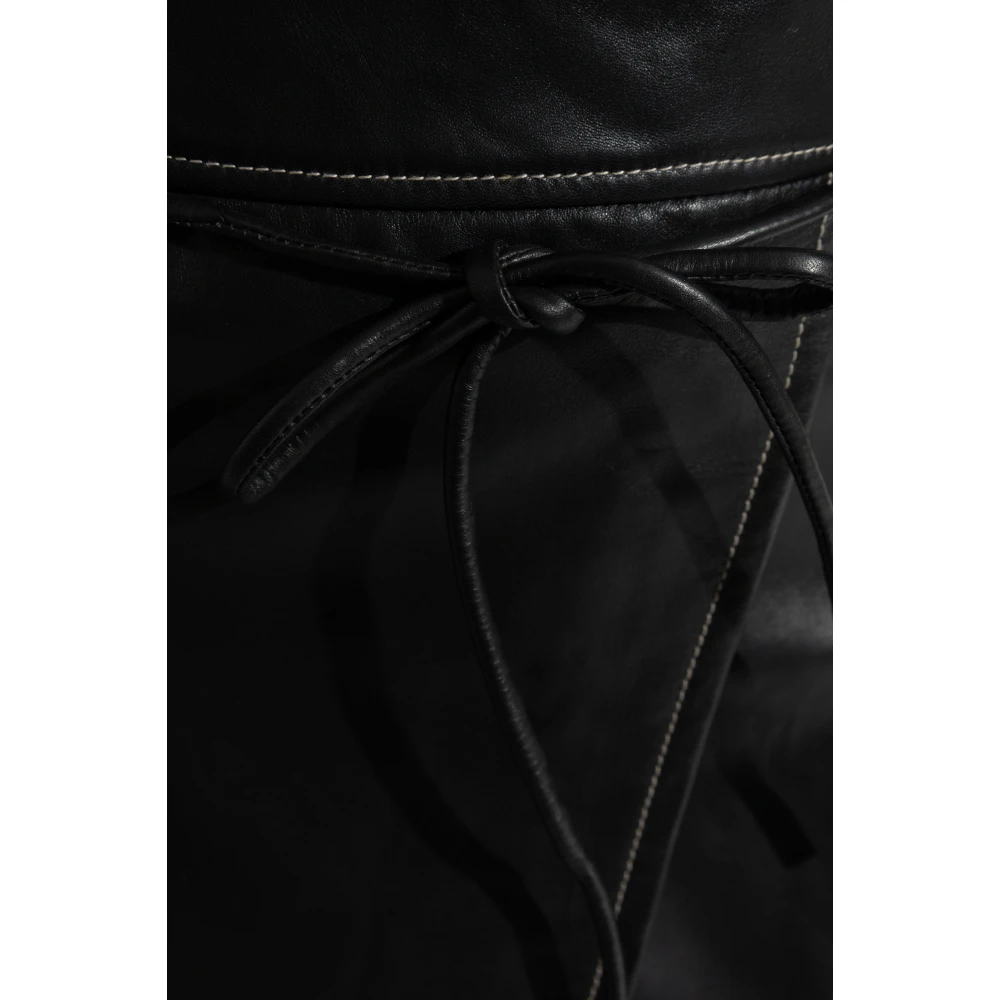 PS By Paul Smith Leren rok Black Dames
