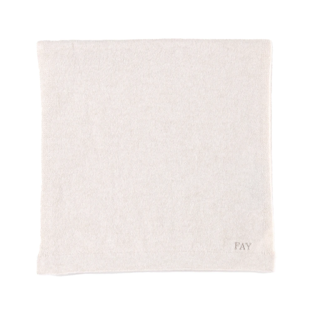 Fay Cashmere Plain Stitch Sjaal White Dames