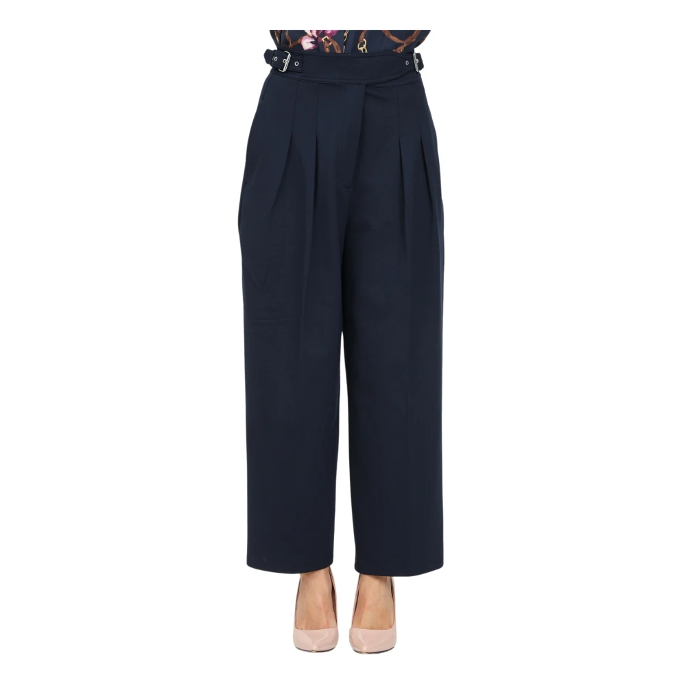 Ralph Lauren Elegante Blauwe Cropped Broek Blue Dames
