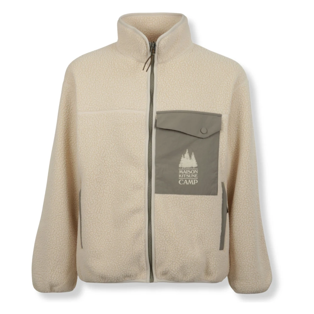 MAISON KITSUNE' Giacca Blouson In Pile - Immagine 3