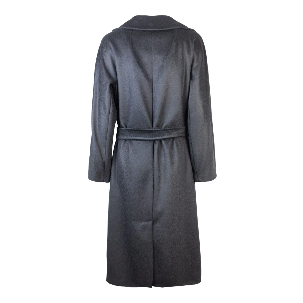Max Mara Zwarte wollen jas met kimono-mouwen Black Dames