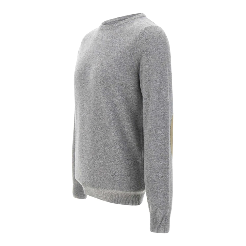 Kangra Kasjmier Grijze Trui Ronde Hals Gray Heren