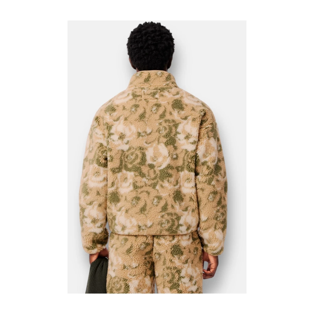 Lacoste Bloemenpatroon Rits Fleece Jas Beige Heren