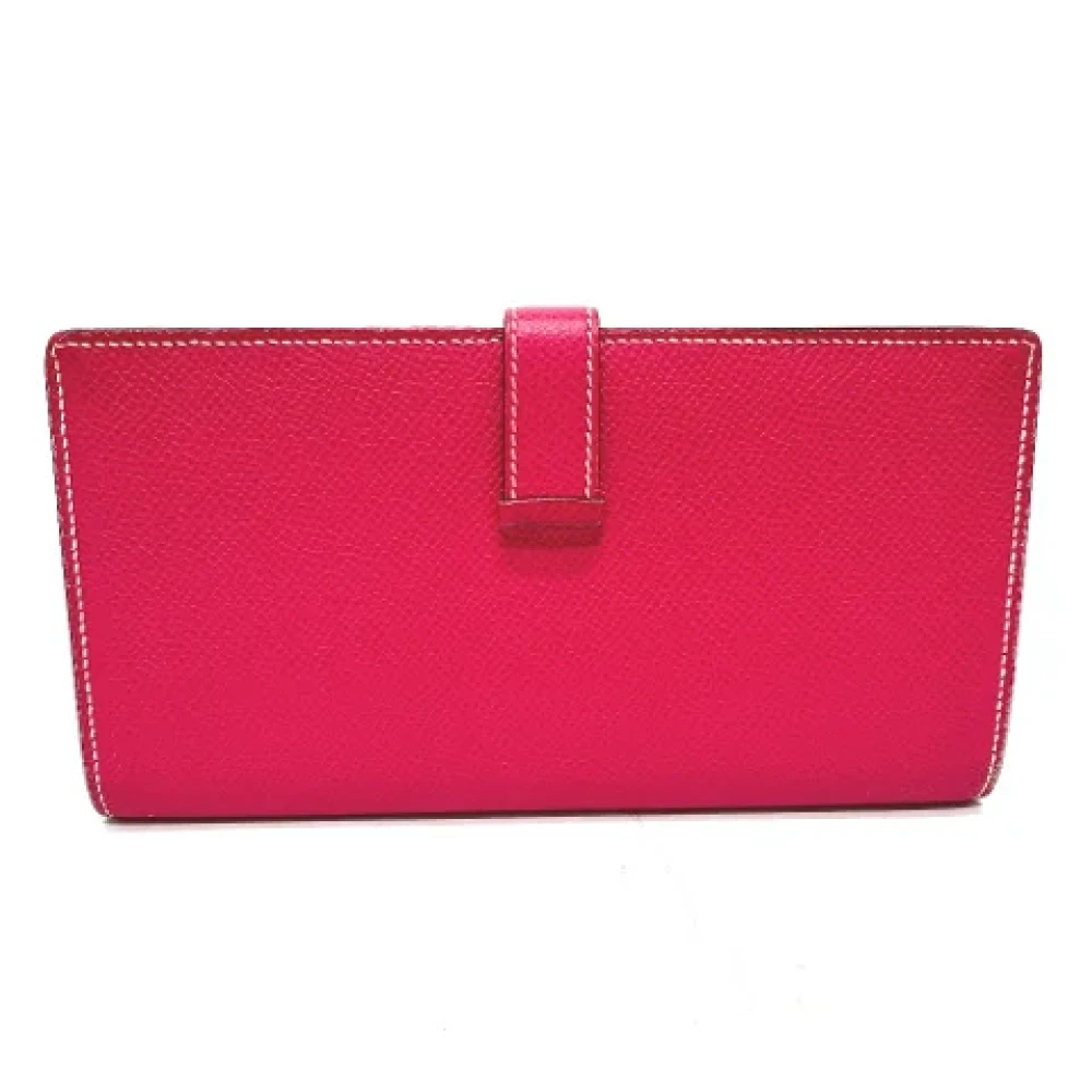 Hermès Vintage Pre-owned Leather wallets Pink Dames