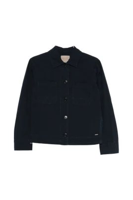 Jeansjacka med patchfickor
