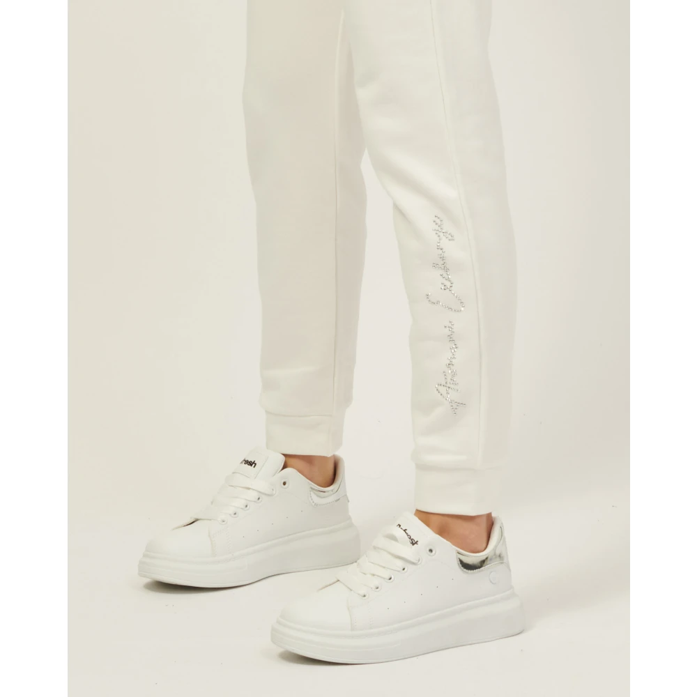 Armani Exchange Witte Joggerbroek met French Terry White Dames